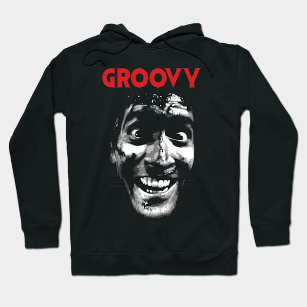 Groovy Ash Williams Hoodie by Power Up Prints